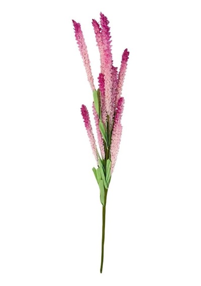 Yapay Çiçek Lateks Köpük Pembe Koyu Lavanta Dalı 35cm Dekoratif Çiçek