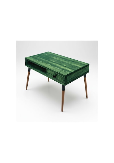 Mobenta Neo Desk: Masif Çalışma Masası 1 Çekmece Ve 1 Laptop Bölmesi - 120x60 Ye Yeşil