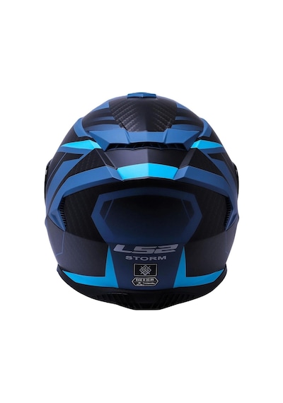 Gökkuşağı Vizörlü + Ls2 Storm 2 Racer Kapalı Motosiklet Kaskı Mat Mavi