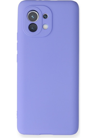 Newface - 542 - Xiaomi Mi 11 Kılıf Premium Rubber Silikon - Edntrend - - Lila