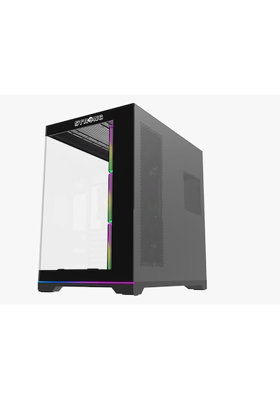 Strong Balerion 7x 120 Mm Fanlı Argb Kumandalı Şerit Ledli Atx Akvaryum Siyah Gaming Bilgisayar Kasası Powersız