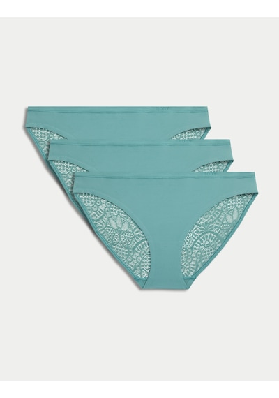 Marks & Spencer 3'lü Body Soft Bikini Külot Seti Mavi