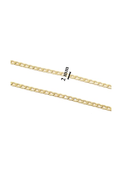 Ferizz Altın Kaplama 1 Mm Kalınlık İnce Figaro Unisex Zincir 45 Sarı
