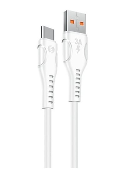 S-Link Sl-X243 3A Type-C Hızlı Data Şarj Kablosu - Beyaz