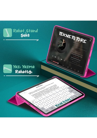 Apple Uyumlu iPad 10. Nesil 2022 10.9 Inç Tablet Flip Smart Standlı Akıllı Kılıf Smart Cover Kılıf