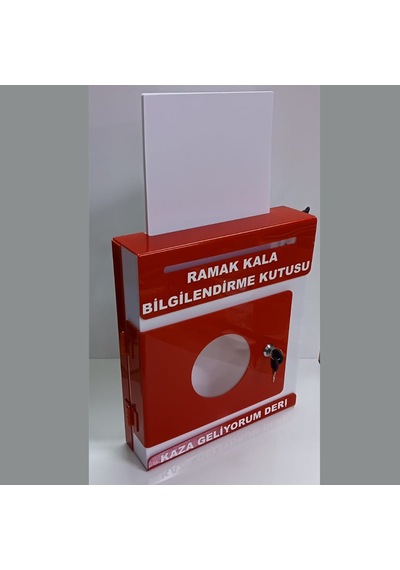 Kırmızı Pleksi A-4 Ramak Kala Kutusu