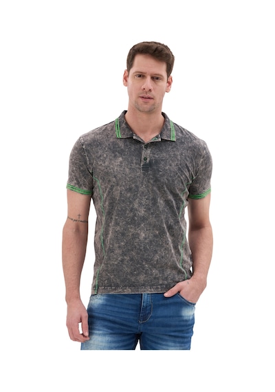 Cipo & Baxx Erkek Polo Yaka Tişört Vintage Yıkamalı Regular Fit Ct852 Ant