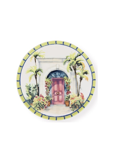 The Mia Palma Servis Tabağı 6lı Set 26 Cm Çok Renkli
