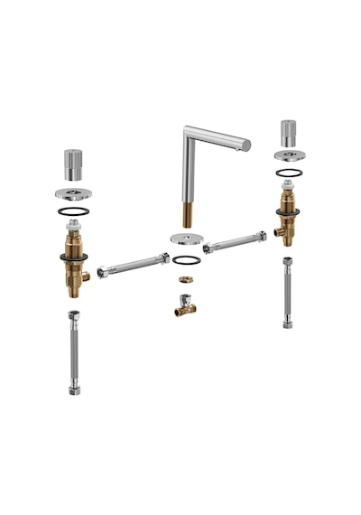 VitrA Lavabo Bataryası, Origin, Ankastre 3 Delikli Lavabolar İçin A42583