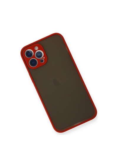 Apple Uyumlu - iPhone 12 Pro Max Kılıf Montreal Silikon Kapak - Kırmızı
