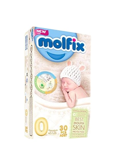 Molfix 0 Numara Prematüre Bebek Bezi 30 Adet