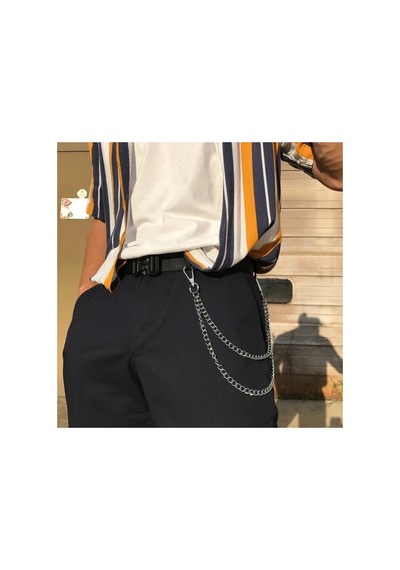 Oldskoolbutik Chain İkili Pantalon Zinciri Gümüş