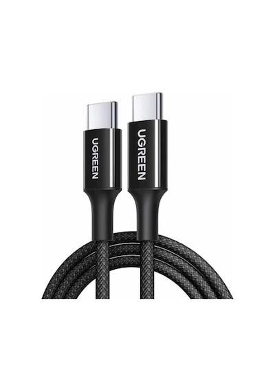 Ugreen Usb-c 100w 5a Qc Pd Örgülü Hızlı Şarj Kablosu, 1 Metre, Siyah, 65249 -