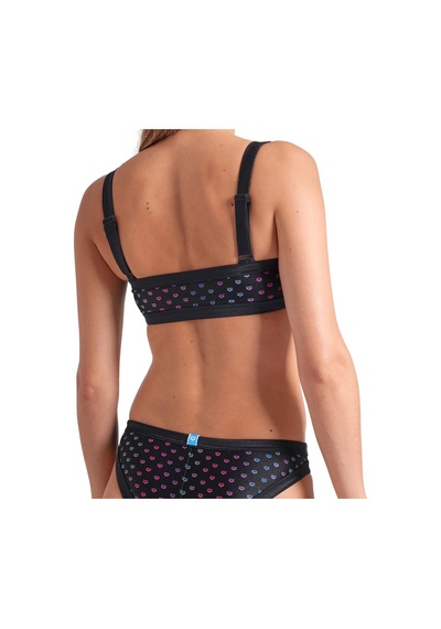 Arena Rainbow Monogram Kadın Siyah Yüzücü Bikini 007078515 Siyah