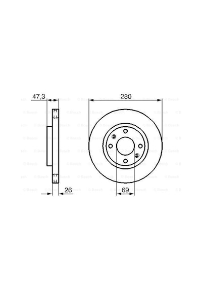 Hyundai Elantra 1.6 2004-2006 Bosch Ön Disk 2 Adet