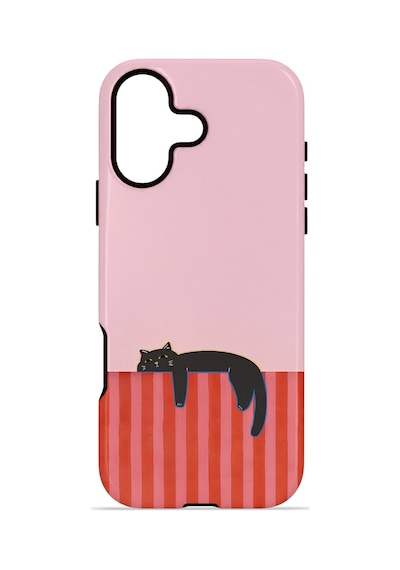 Apple iPhone Uyumlu 17 Vorian Çift Katmanlı Kılıf Lazy Cat Sunset