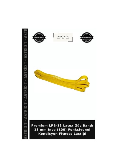 Premium Lpb-13 Latex Güç Bandı 13 Mm İnce 100 Fonksiyonel Kondisyon Fitness Lastiği Çok Renkli
