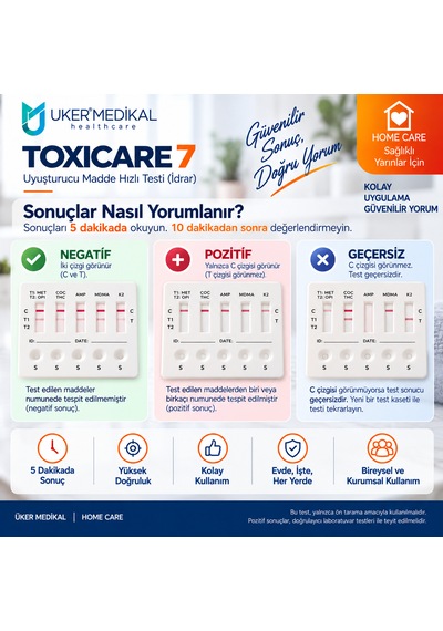 Uker Medikal Üker Toxıcare 7 Evde Madde Testi