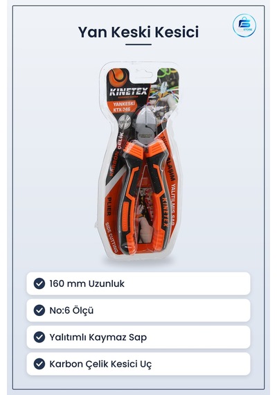 Yan Keski 160 Mm Karbon Çelik No:6 Yalıtımlı Sap Hırdavat Kesici