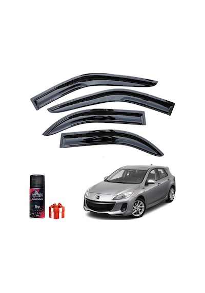 Caraks Mazda 3 Mügen Cam Rüzgarlığı Hb 2009-2014 Arası 4'lü Takım + Koku