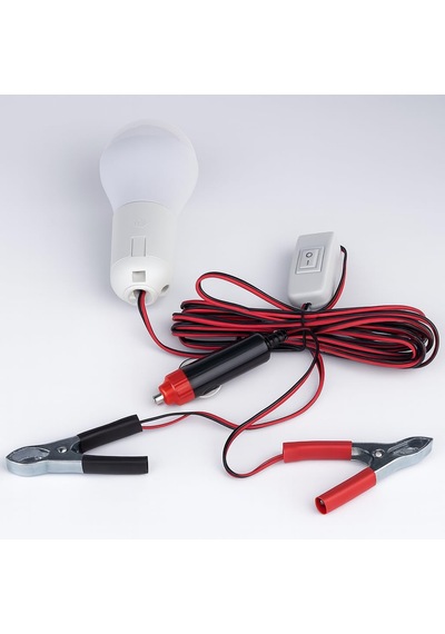 Led Ampul Akü Takviye Kablolu 4 Metre Anahtarlı 5w Tasarruflu Seyyar Aydınlatma Beyaz Işık Pensli 10c 05058435