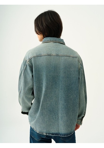 LOFT Oversize Fit Erkek Gömlek U.kol Lf2037939 Q1.v1 Denim LOFT Oversize Fit Erkek Gömlek U.kol Lf2037939 Q1.v1 Denim