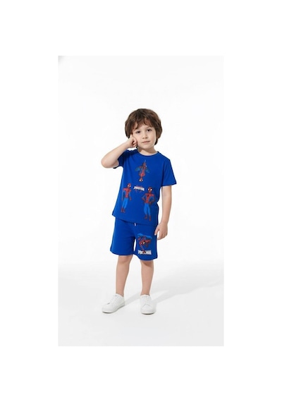 Miniko Kids Erkek Çocuk Spiderman Örümcek Adam Modelli Pamuk Şortlu Takım Saks Mavisi Miniko Kids Erkek Çocuk Spiderman Örümcek Adam Modelli Pamuk Şortlu Takım Saks Mavisi