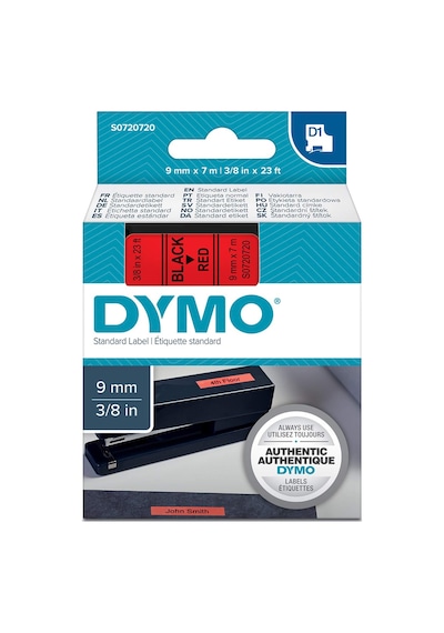 Dymo D1 Şerit 9 Mmx7mt Kırmızı/ Siyah 40917 Diğer