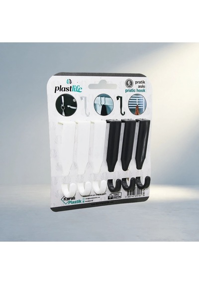 Pratik Tek Kollu Çok Amaçlı Plastik Askı 6'lı Set 4 Renk