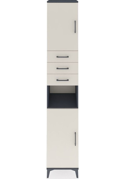 Hyperion Dolap 4 Raflı 3 Çekmeceli 2 Kapaklı 44x44x243 Antrasit-aytaşı Antrasit Hyperion Dolap 4 Raflı 3 Çekmeceli 2 Kapaklı 44x44x243 Antrasit-aytaşı Antrasit