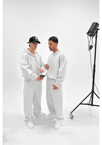 Gri Melanj Cozy Basic Oversize Sweat Gri Melanj