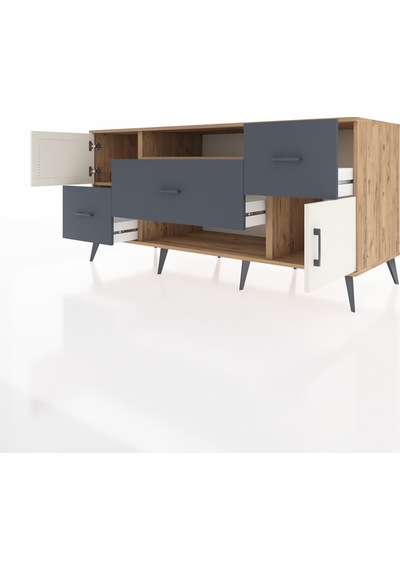 Kronos Konsol 2 Raflı 3 Çekmeceli 2 Kapaklı 176x59x83 Çam-aytaşı/antrasit Aytaşı/antrasit Kronos Konsol 2 Raflı 3 Çekmeceli 2 Kapaklı 176x59x83 Çam-aytaşı/antrasit Aytaşı/antrasit