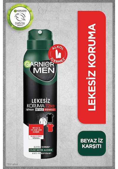 Garnier Men Lekesiz Koruma Antiperspirant Erkek Deodorant 150 ML Garnier Men Lekesiz Koruma Antiperspirant Erkek Deodorant 150 ML