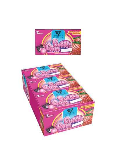 Şekerli 7'li Çilek Aromalı Sakız 14,5gr 24 Adet