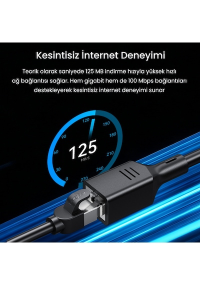 Veggieg Cat6 1000mbps Gigabit Ftp Rj45 Ethernet Ağ Uzatma Kablosu 50cm