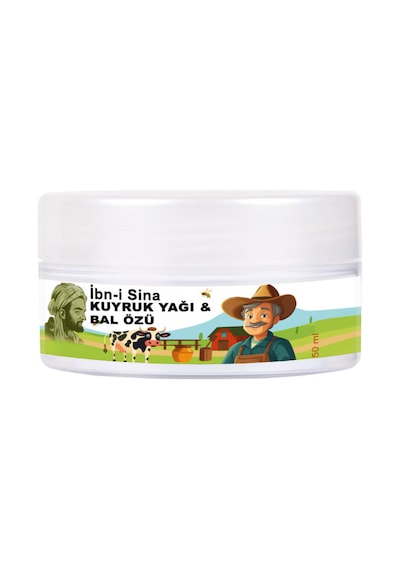 İbn-i Sina 50 Ml Kavanoz Kuyruk Yağı Ve Bal Özü / Yüz Bakım Kremi