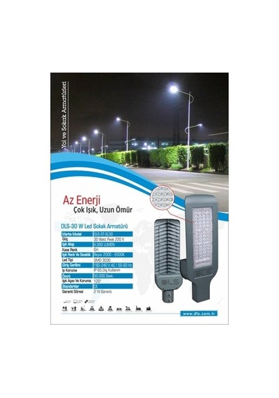 30w Led Yol Sokak Armatür Dls Park Bahçe Çevre Site Bina Dış Meka