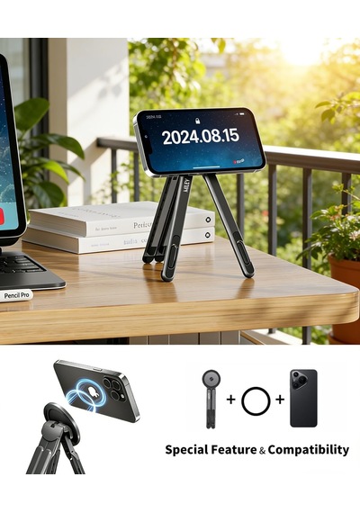 Lexroo Masa İçin Taşınabilir Katlanabilir Dizüstü Bilgisayar Standı, Katlanabilir Ergonomik