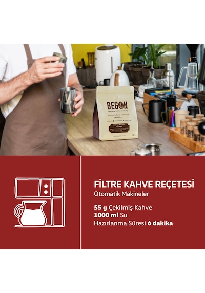 Begon Kahve Nord Kivu Nitelikli Filtre Kahve Öğütülmüş 2 x 250 G