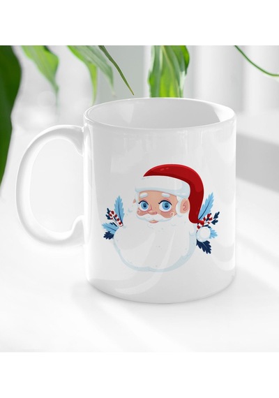 Bk Gift Noel Baba Tasarımlı Beyaz Kupa Bardak-5