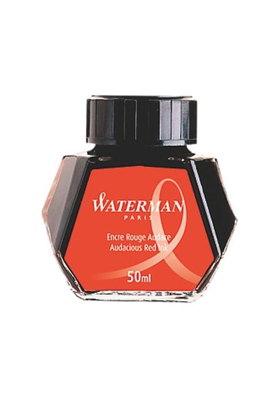 Waterman Dolma Kalem Mürekkebi Cam Şişede 50 Ml Kırmızı  S0110730