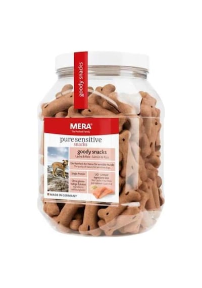 Mera Dog Pure Goody Snacks Somonlu ve Pirinçli Yetişkin Köpek Bisküvisi 600 G