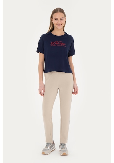 U.S. Polo Assn. Kadın Lacivert Bisiklet Yaka Tişört 50282898-VR033