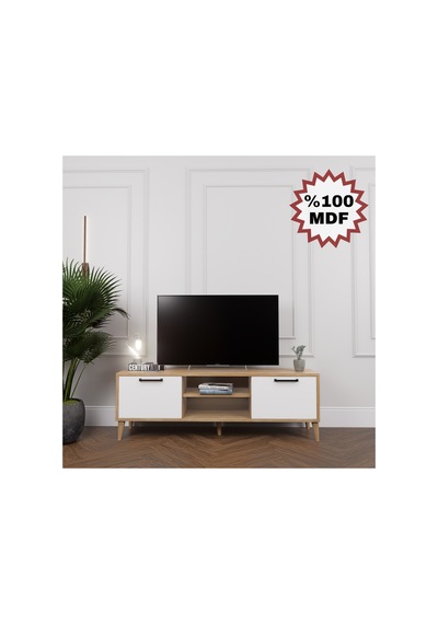 %100 Mdf Legnano 136cm Tv Ünitesi Beyaz