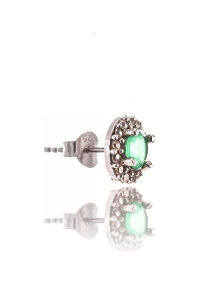Zümrüt Tektaş Gümüş Küpe-503 Silver