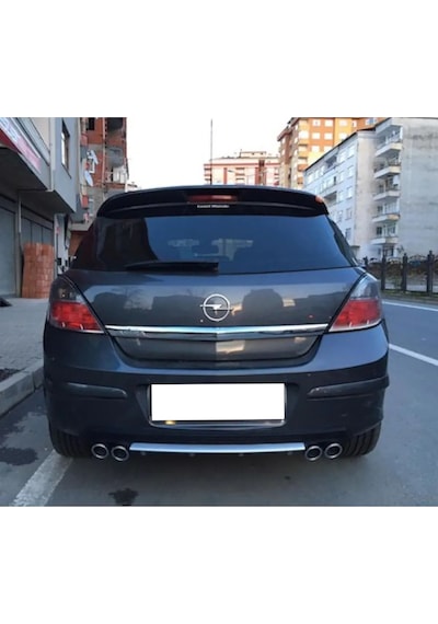 Opel Astra H Gri Difüzör Çiftli Kare Egzoz Görünümlü D Tip Difizör 2004 - 2009
