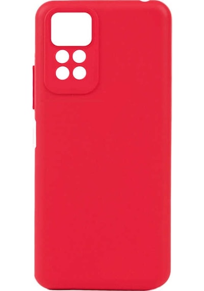 Noktaks - Xiaomi Uyumlu Xiaomi Redmi Note 11s Global - Kılıf Mat Soft Esnek Biye Silikon - Kırmızı