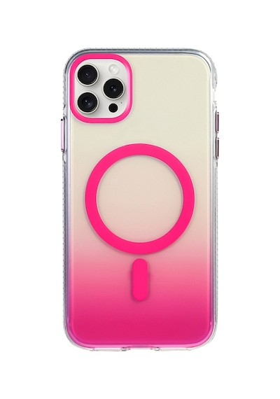 Subutu Apple Uyumlu iPhone 15 Pro Max Kılıf M-safe Şarj Özellikli Transparan Renk Geçişli Sbt Toros Kapak - Siyah Siyah