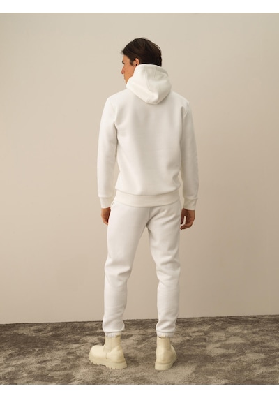 Xint Kırık Beyaz Pamuk Dokulu Regular Fit Sweatshirt 300294