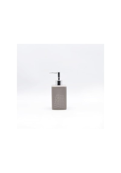 Sıvı Sabunluk Bej Modern 7x7x17cm 300ml Banyo Seti Siyah
